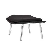 Slow Black Fabric Ottoman