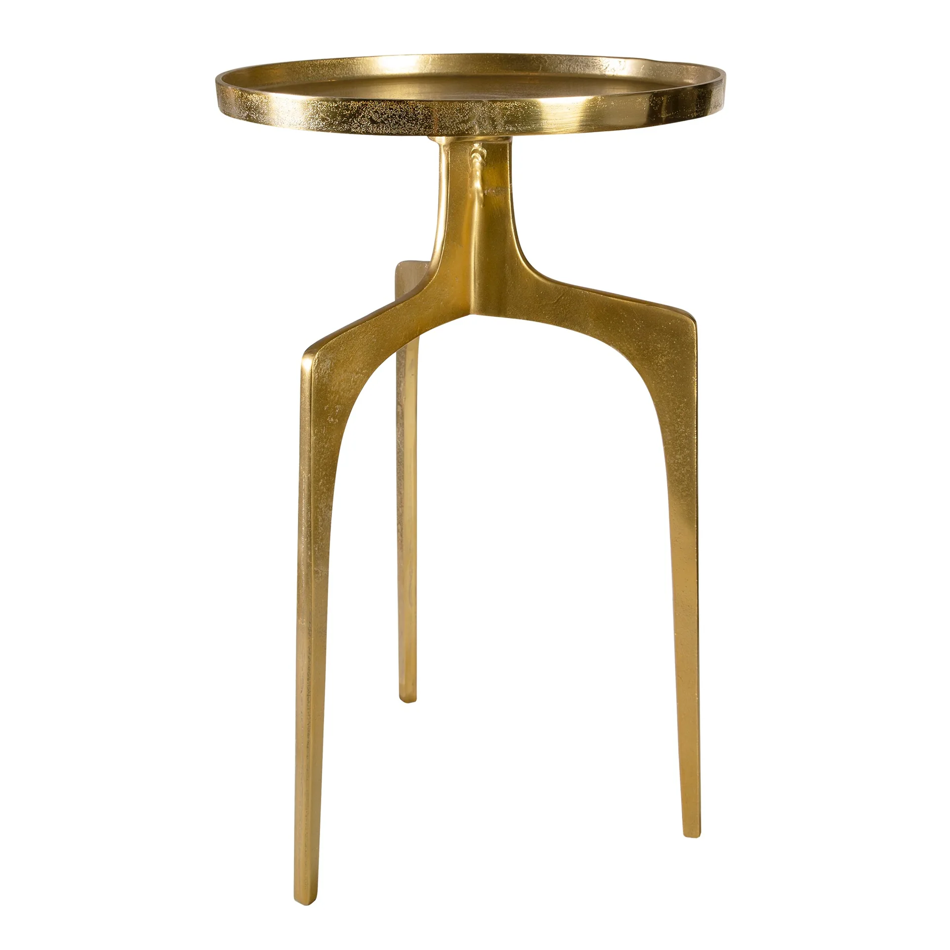 Kenna Gold Round Aluminum Accent Table