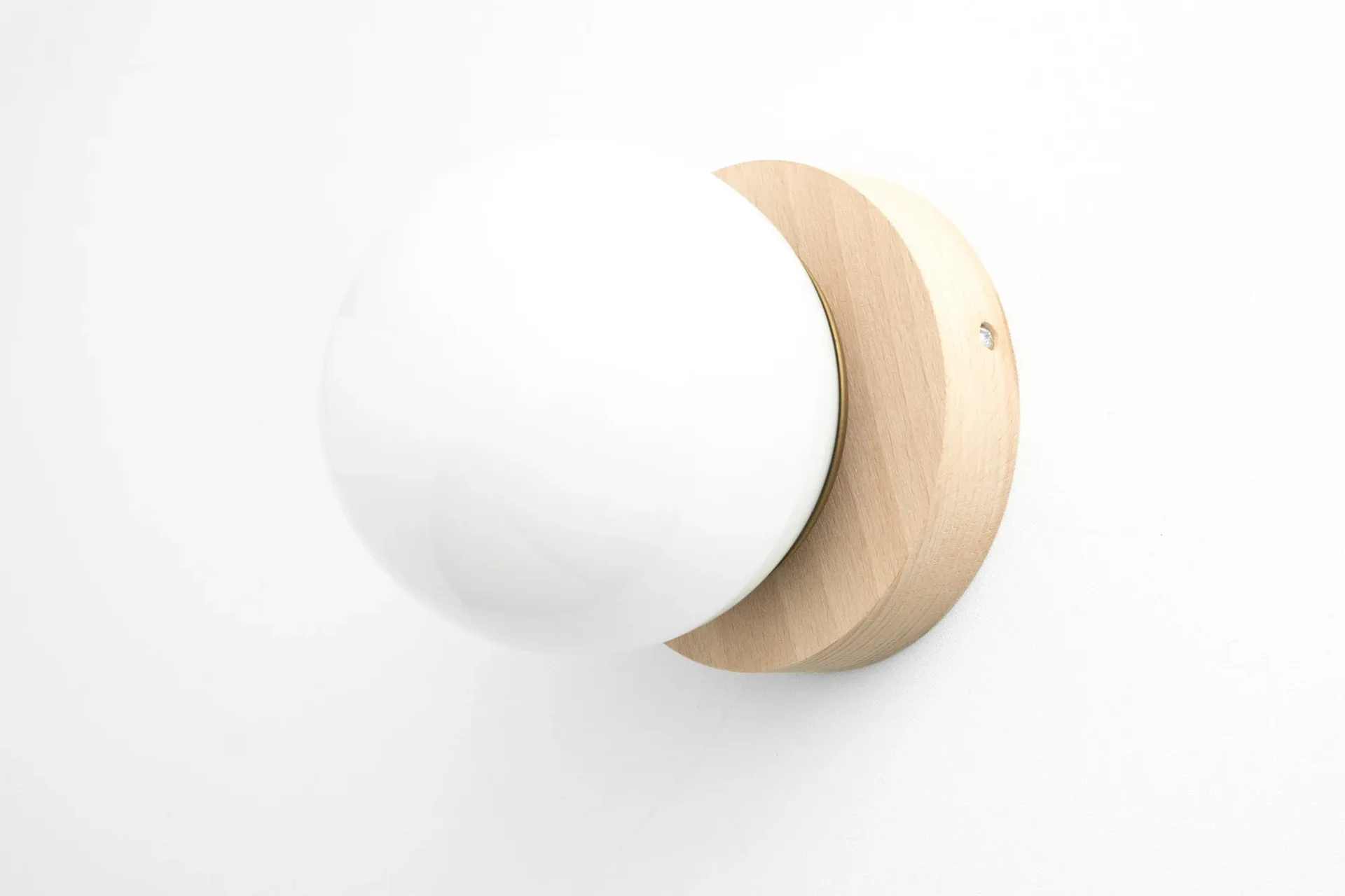 Minimalist Wood and Glass Wall Sconce