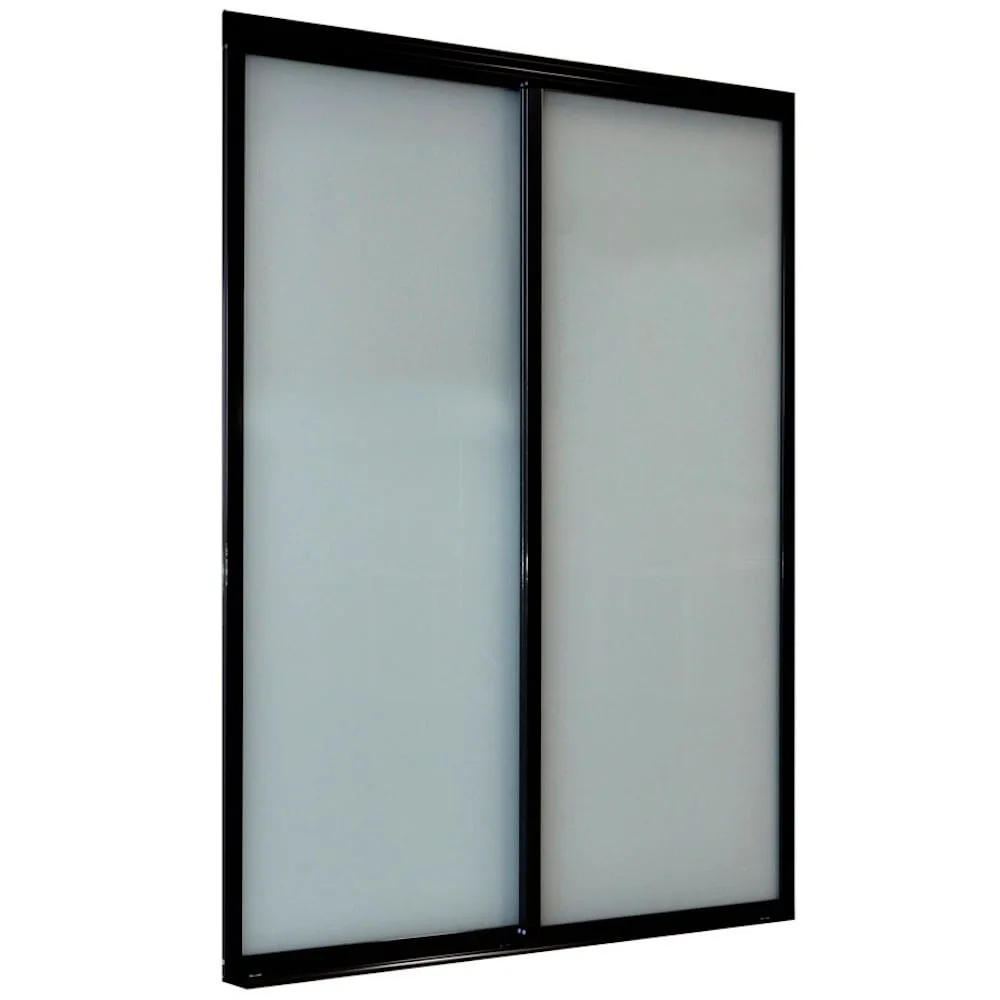 Black Aluminum Sliding Closet Doors