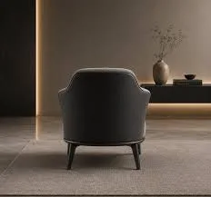 Liam Curved Gray Upholstered Armchair