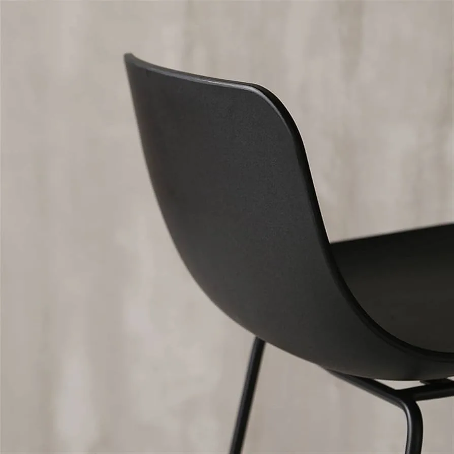 Modern Matte Black Counter Stool