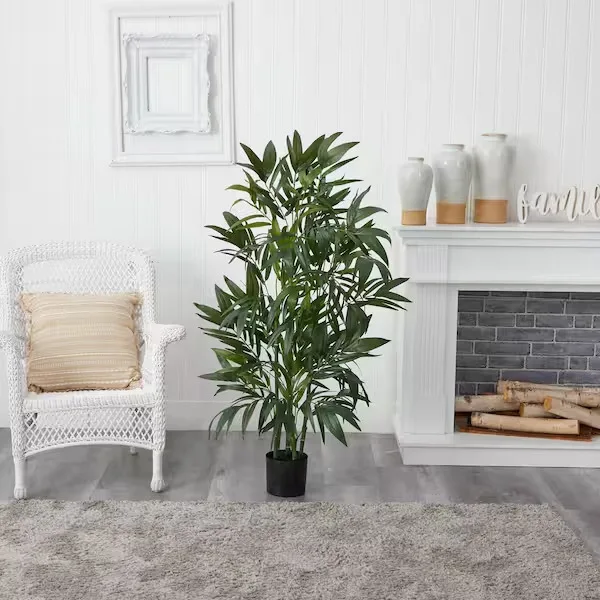 Nearly Natural Bamboo Palm Potted Plant