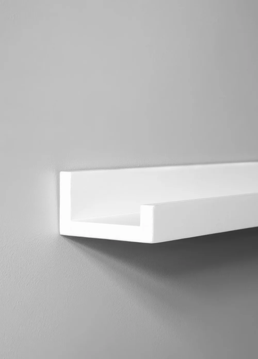 Minimalist White Floating Shelf