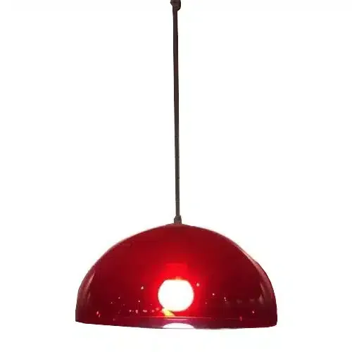Red Acrylic Dome Pendant Light