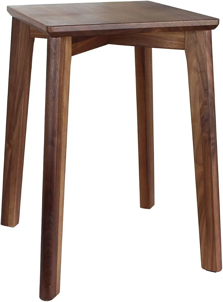 Square Walnut Wooden Stool