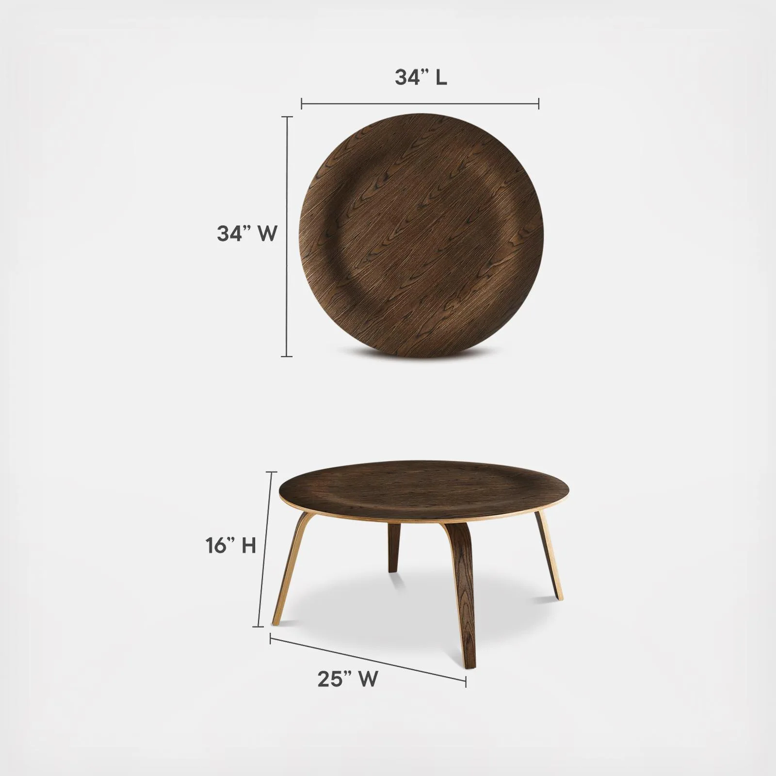 Fathom Round Wood Coffee Table