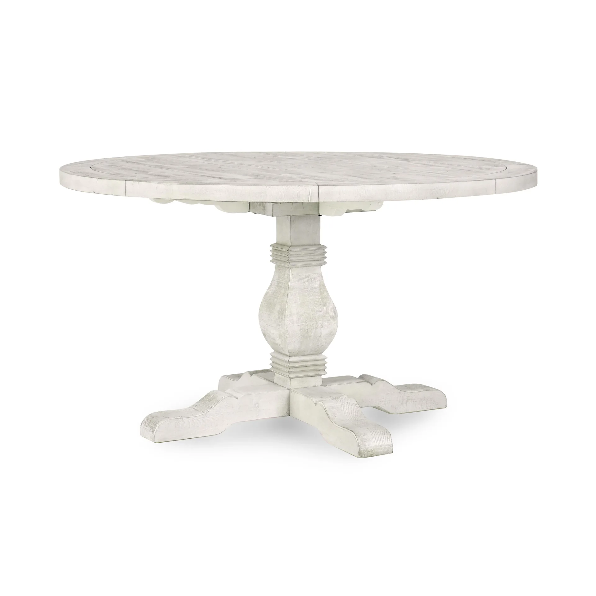 Caleb Distressed Round Wood Dining Table