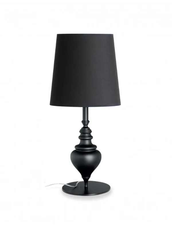 Borroco Matte Black Metal Table Lamp