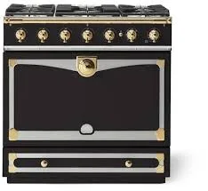 Black and Gold Gas Range