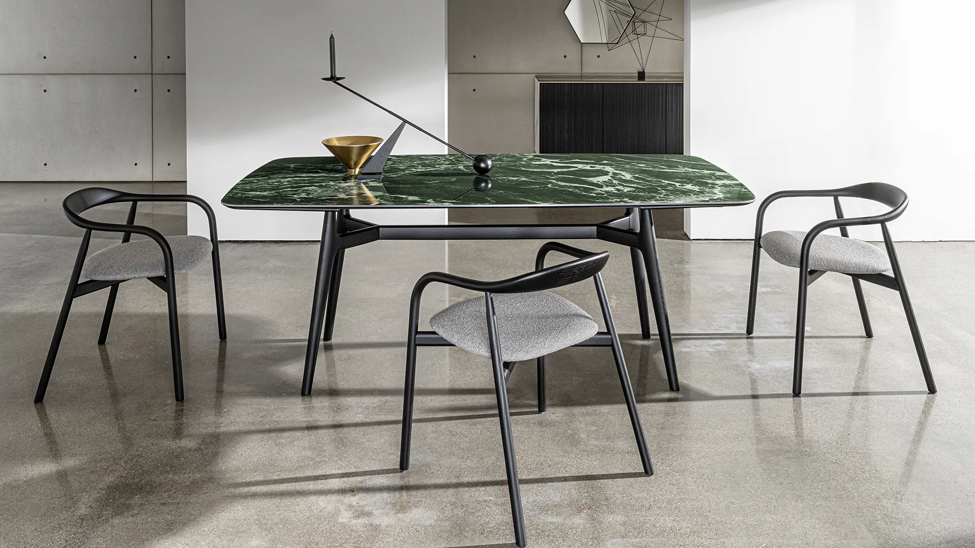 Green Ceramic Rectangular Dining Table