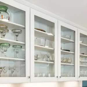 White Shaker Glass Wall Cabinet