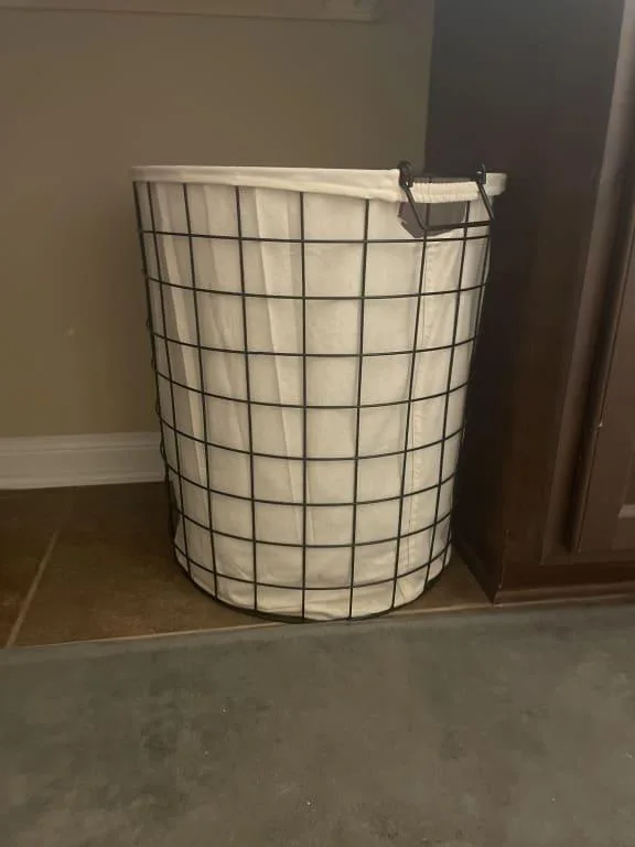 Black Wire Laundry Hamper