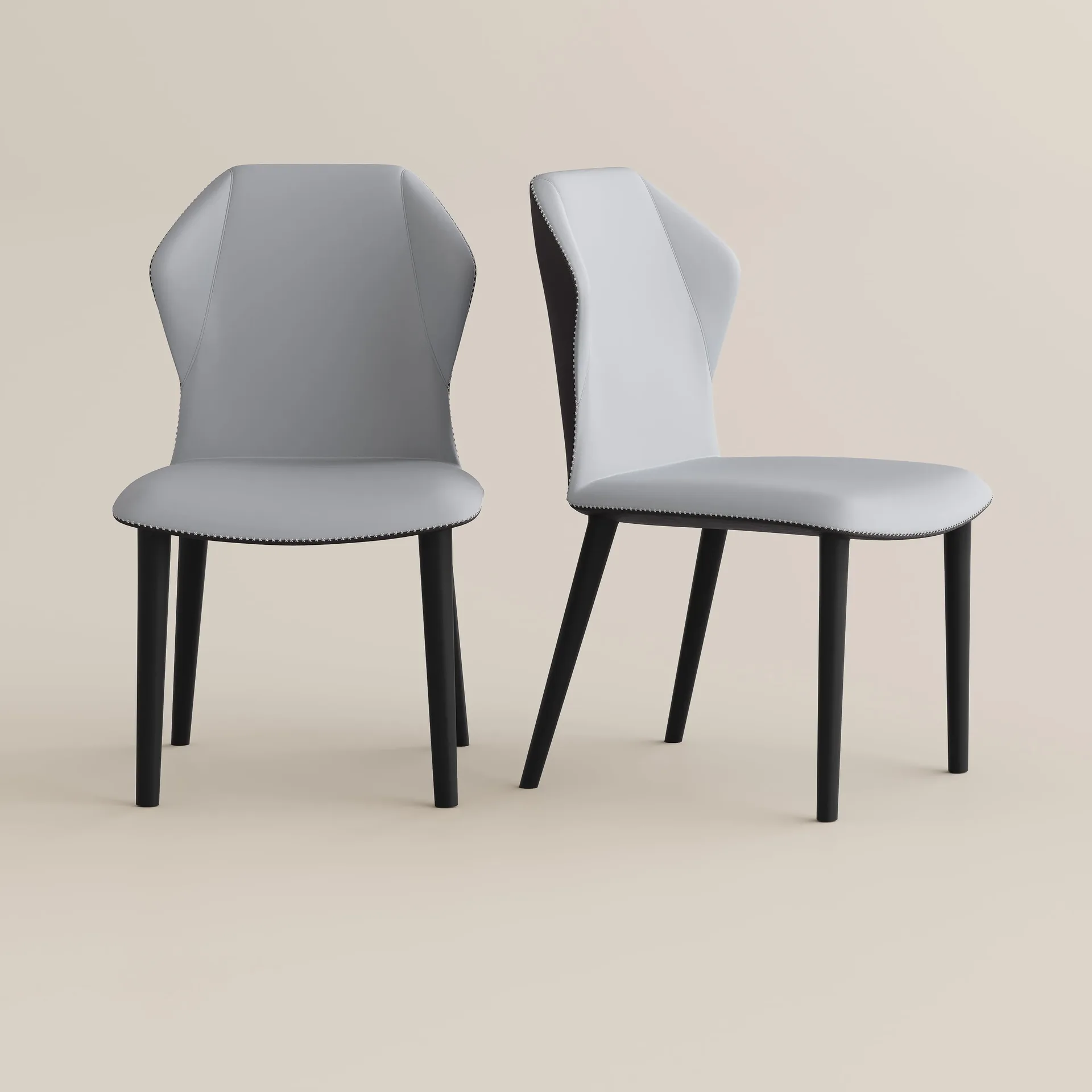 Modern Gray Upholstered Armchair