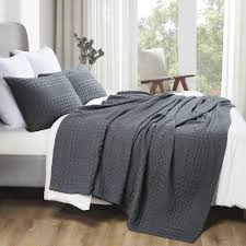 Textured Cotton Bed Coverlet