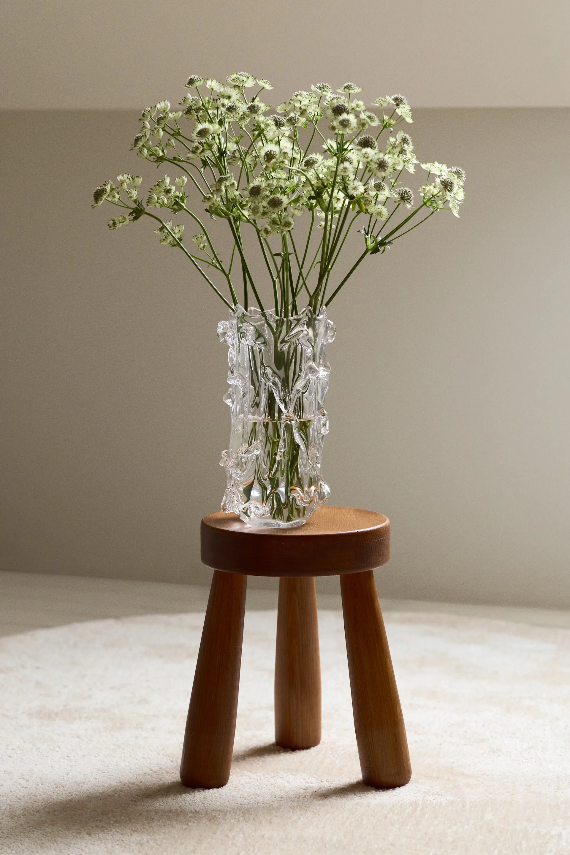 Textured Organic Glass Vase