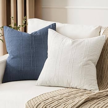 Textured Plaid Accent Pillow