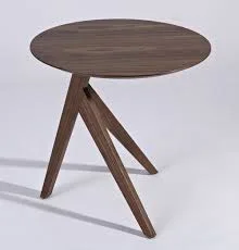 Sille Round Walnut Side Table
