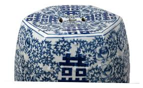 Blue and White Porcelain Garden Stool
