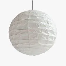 Round White Paper Lantern Pendant Light