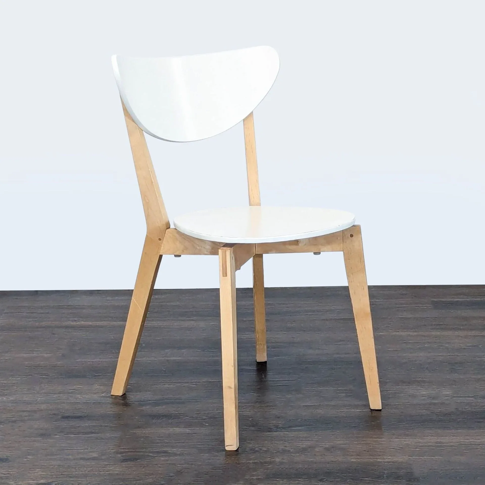 Nordmyra White and Natural Wood Dining Chair