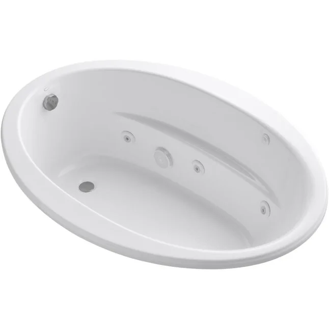 KOHLER Sunward White Oval Jetted Bathtub