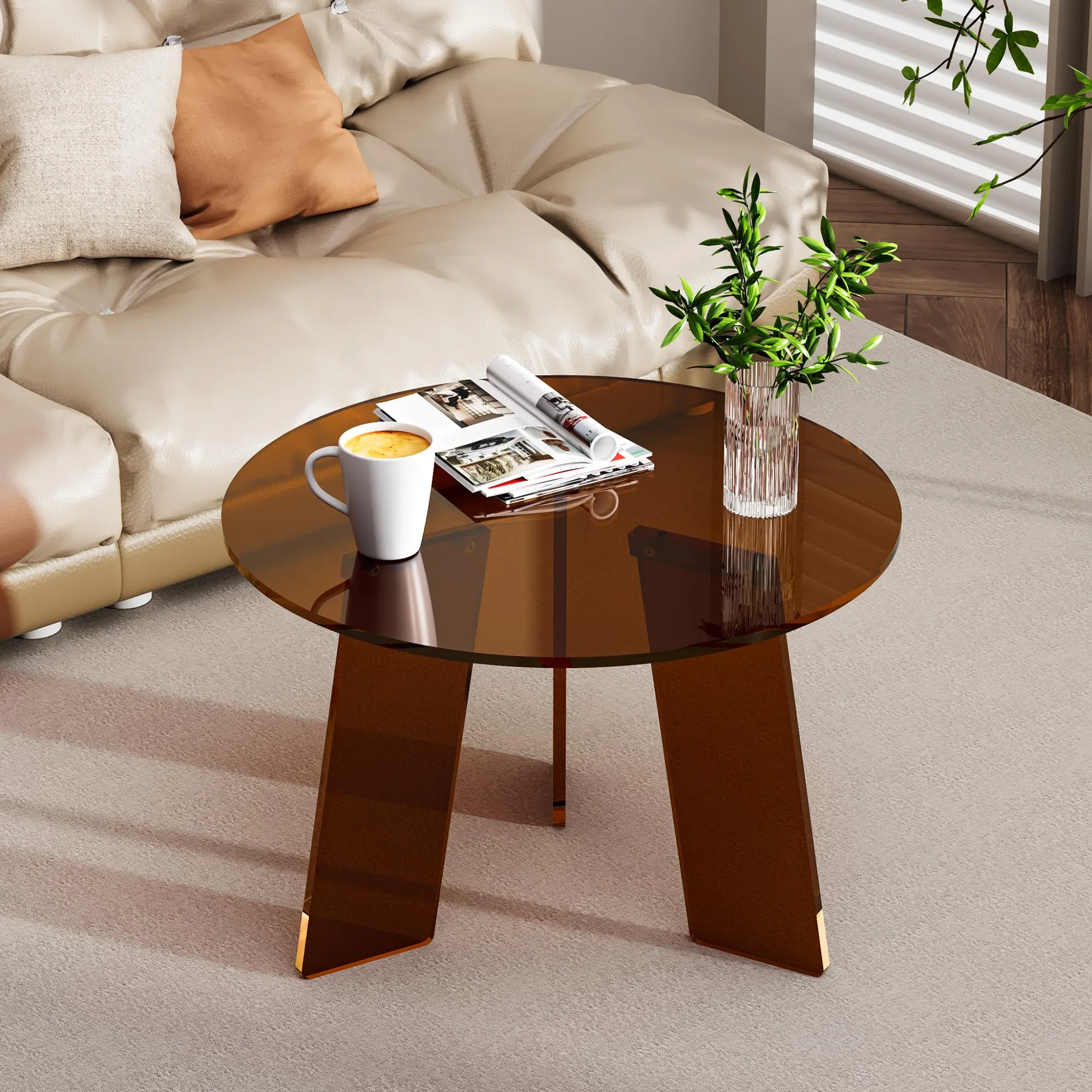 Round Acrylic Coffee Table