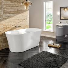 Emely White Oval Freestanding Bathtub