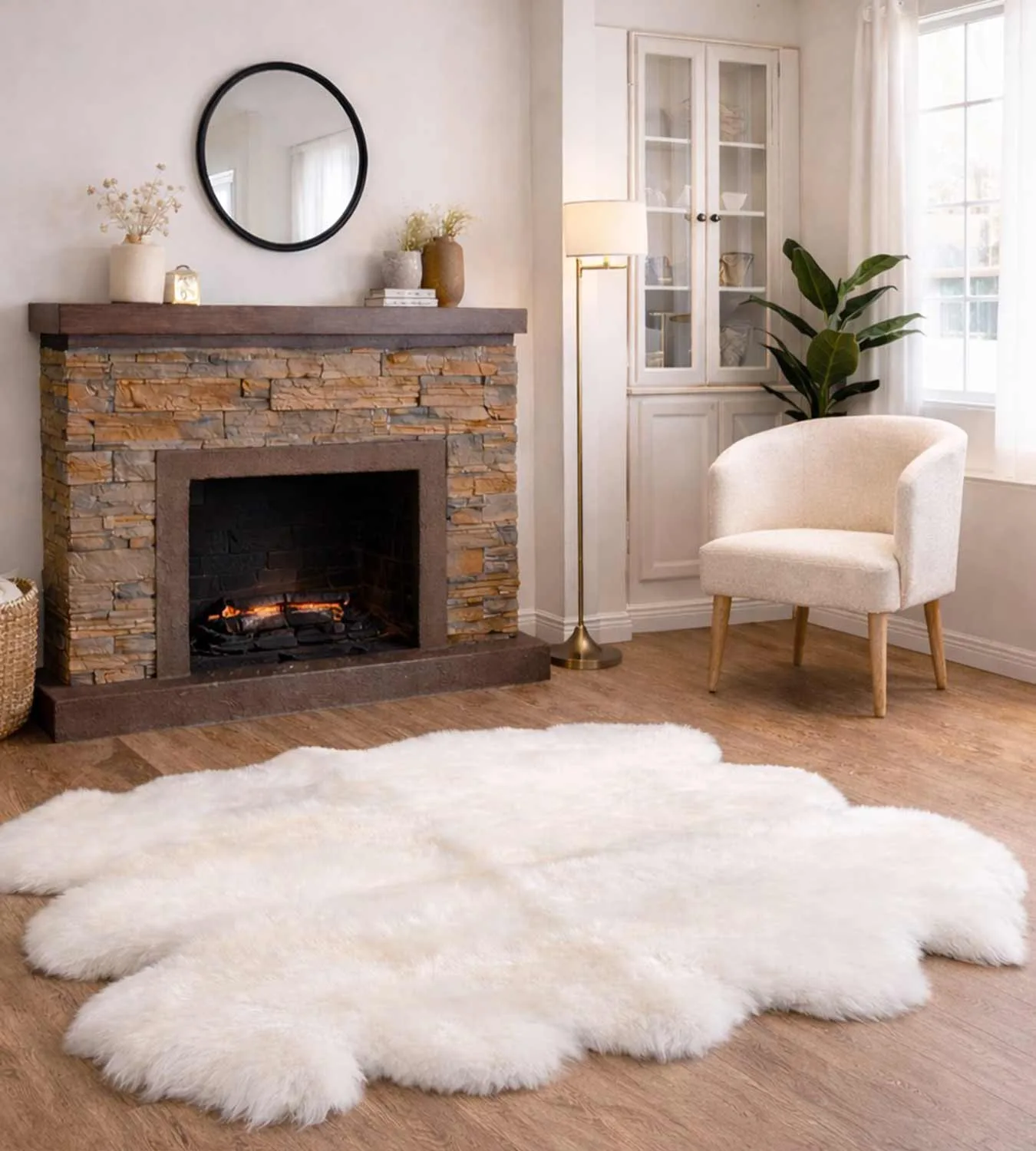Cream Sheepskin Rug
