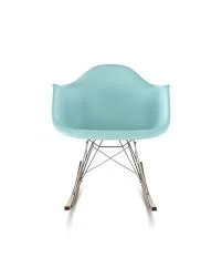 Eames Blue Molded Shell Rocking Chair