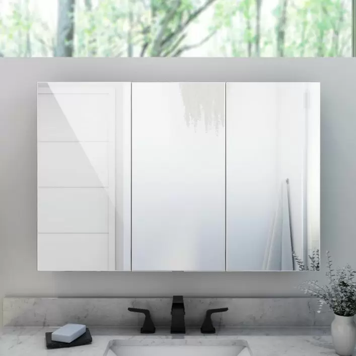 Mia Rectangular Triple Door Medicine Cabinet