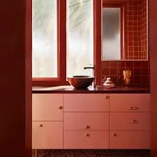 Contemporary Matte Wood Bathroom Vanity