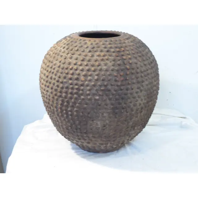 Antique African Ceramic Decorative Spiked Jar