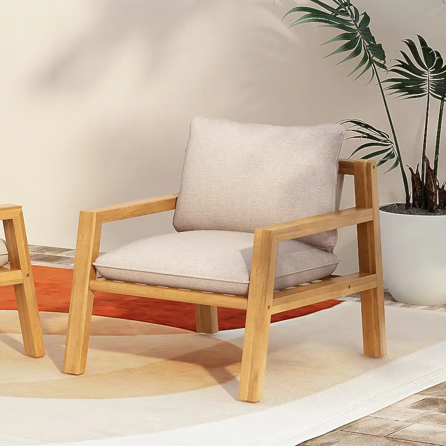 Modern Wood Armchair