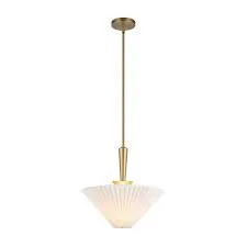 Brushed Brass Conical Pendant Light