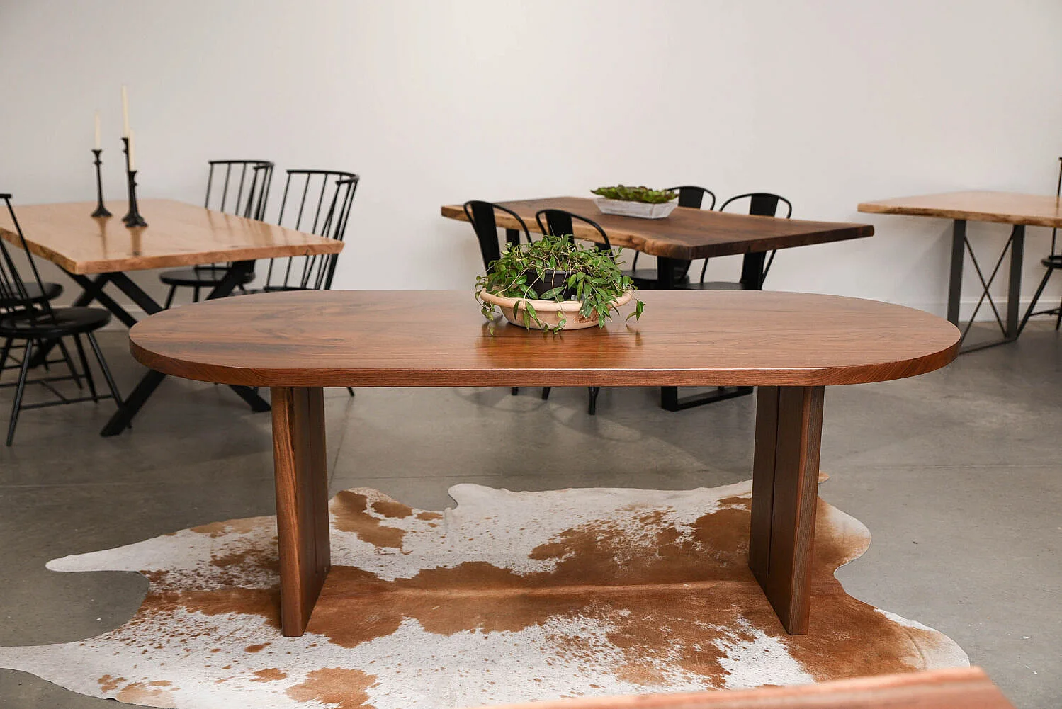 Oval Walnut Dining Table