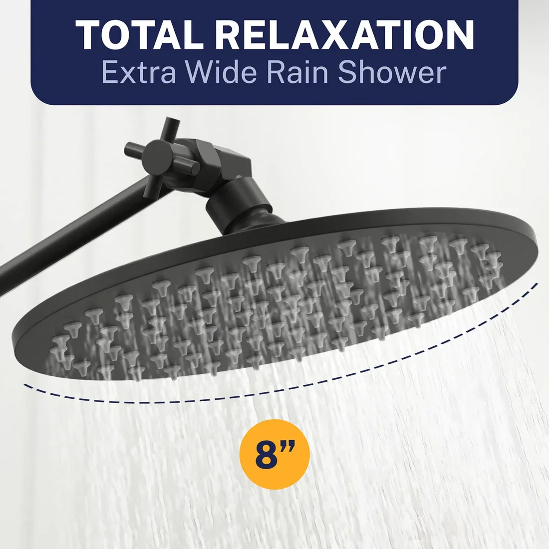 Matte Black Round Shower Head