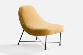 Yellow Velvet Accent Chair
