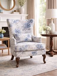 Floral Wingback Armchair