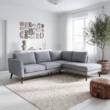 Bexley Grey Sectional Sofa Right Facing Chaise