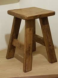 Rustic Oak Wooden Stool