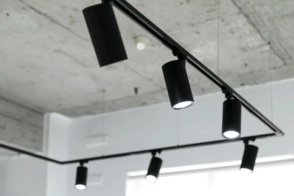 Matte Black Metal Track Lighting