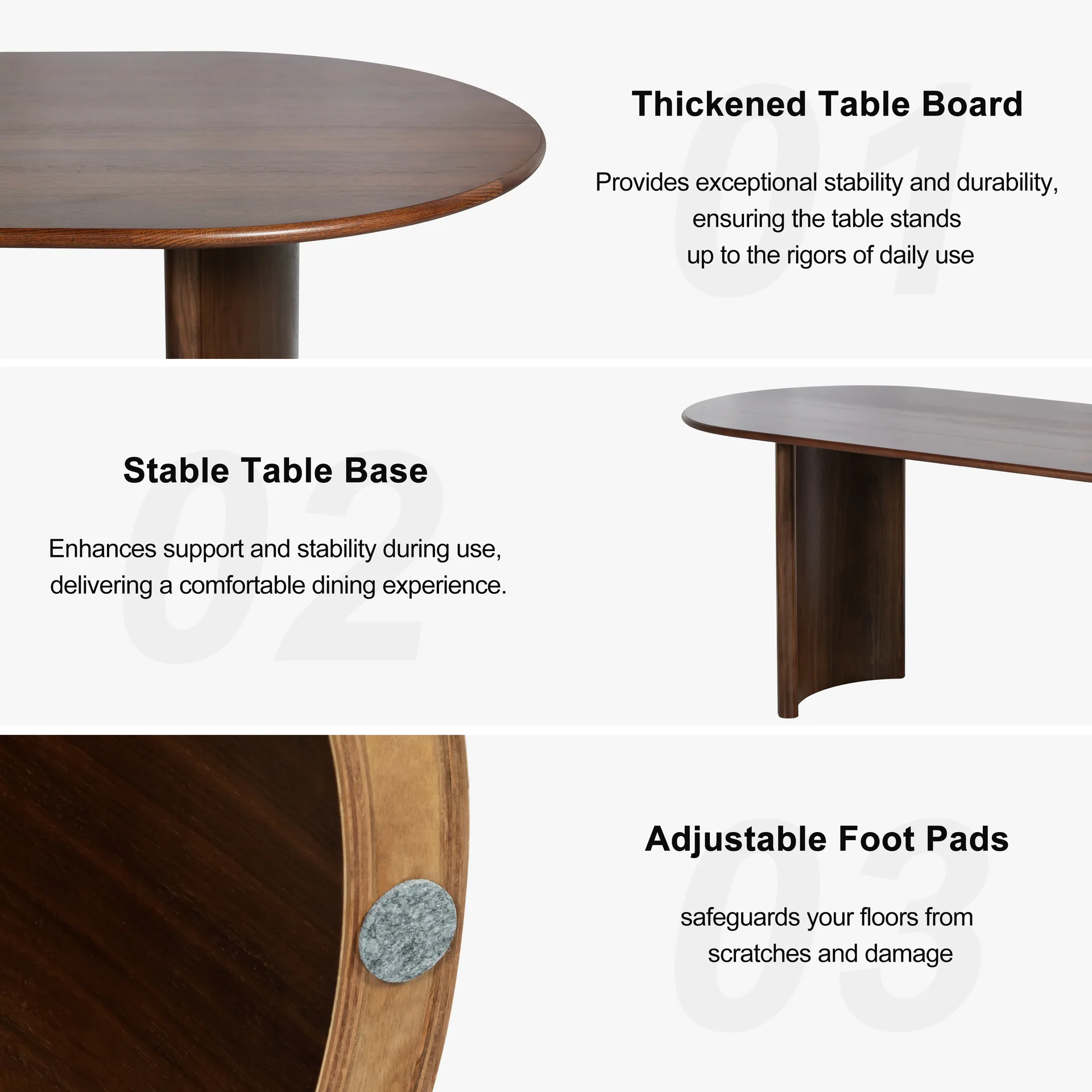 Modern Oval Wood Dining Table
