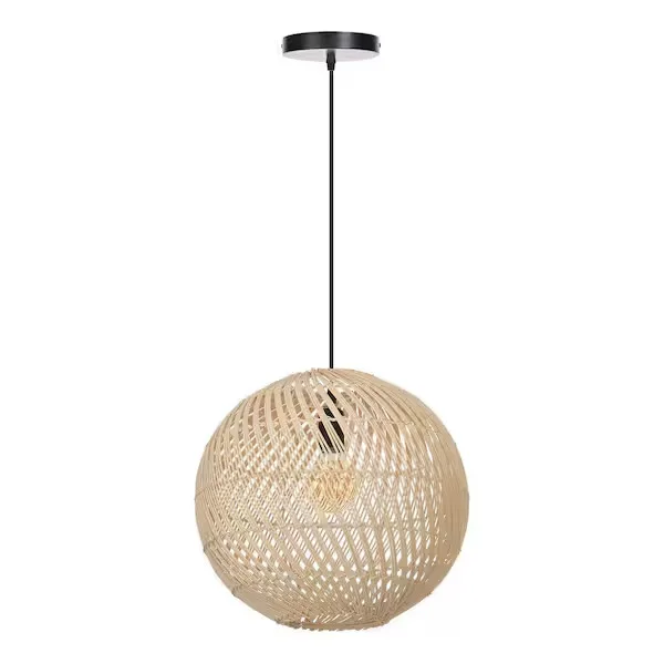 ARTURESTHOME Natural Rattan Woven Pendant Light