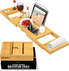 Natural Finish Bathtub Caddy