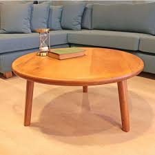Round Natural Wood Coffee Table