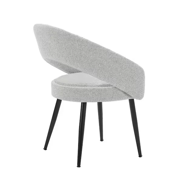 Sabuk Gray Textured Fabric Dining Chair
