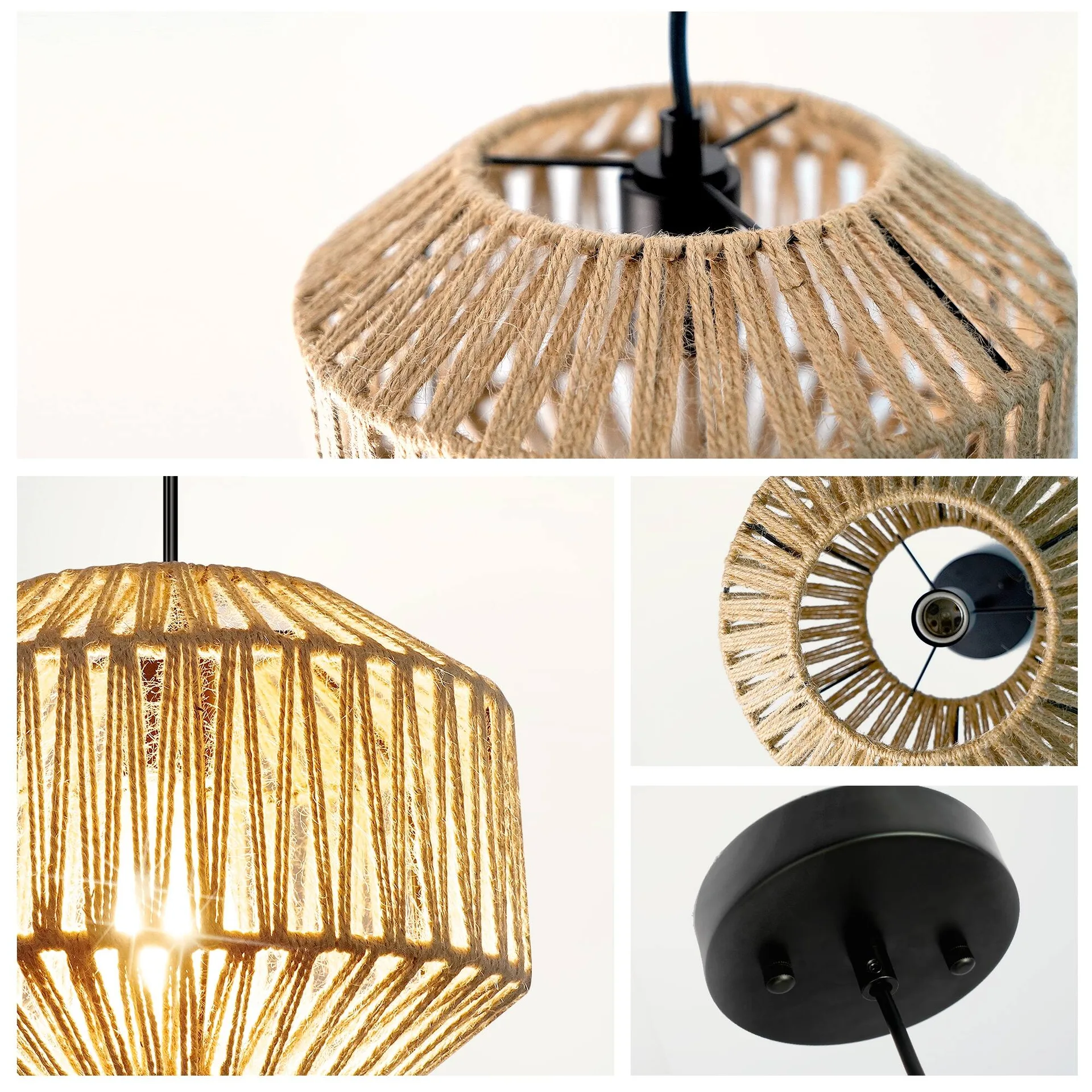 Woven Rattan Pendant Light