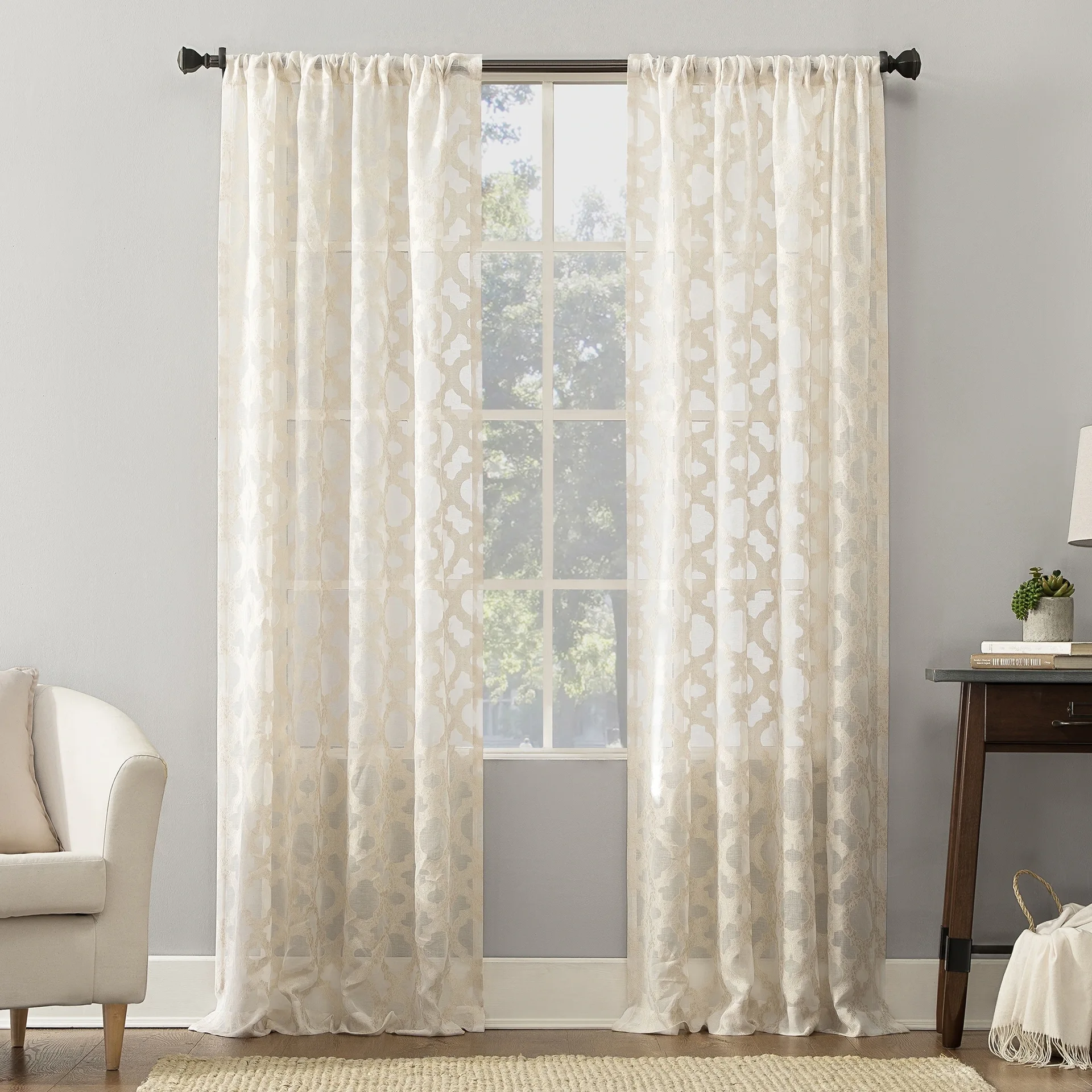 Yvette Trellis Lace Curtains