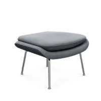 Knoll Womb Gray Fabric Ottoman